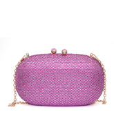 Sparkle Oval Stone Clutch - 129