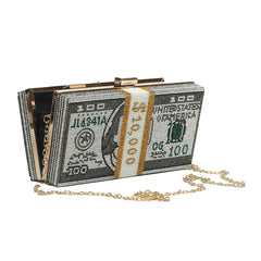 Dollar Classic Clutch Grey Silver – 201