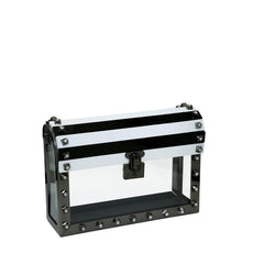 Acrylic Long Chain Padlock Clutch - 503