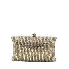 Rectangular Shape Crystal Clutch - 164