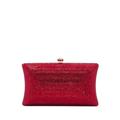 Rectangular Shape Crystal Clutch - 164