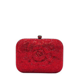 Mini Flower Engraved Crystal Clutch - 165