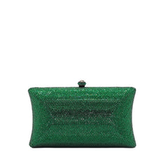 Rectangular Shape Crystal Clutch - 164