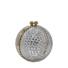 Crystal Clear Acrylic Ball Clutch - 509