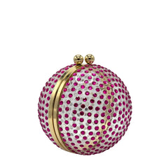 Crystal Clear Acrylic Ball Clutch - 509