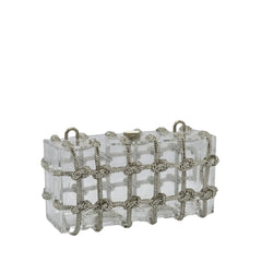 Crystal Clear Acrylic Mesh Clutch - 510