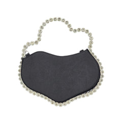 Stone Handle Satin Clutch Bag - 232