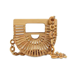 Statement Bamboo Clutch Biege - 228