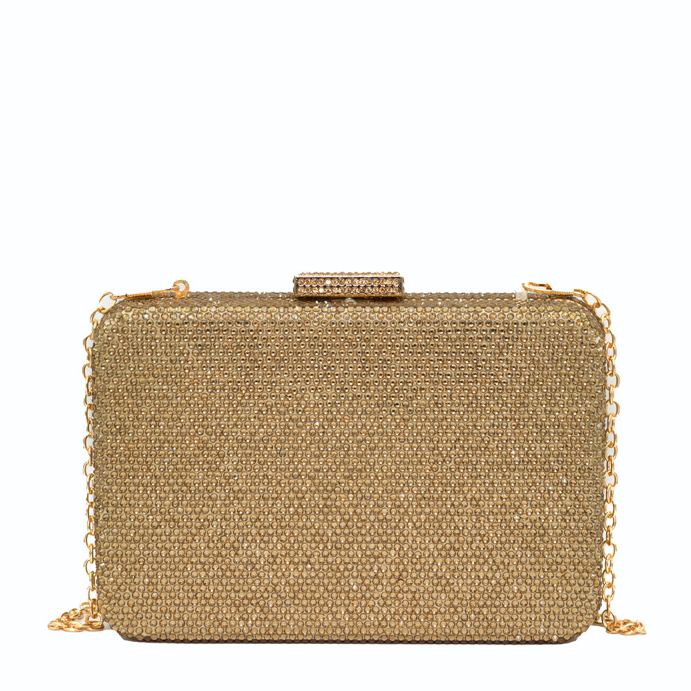 Sparkle Rectanglular Stone Clutch - 806