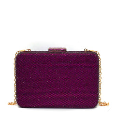 Sparkle Rectanglular Stone Clutch - 806