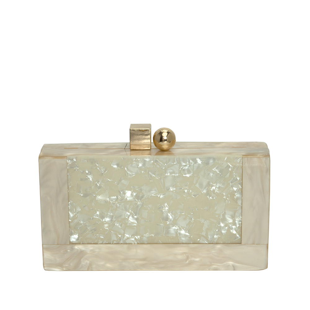 Acrylic Marble Clutch - 505