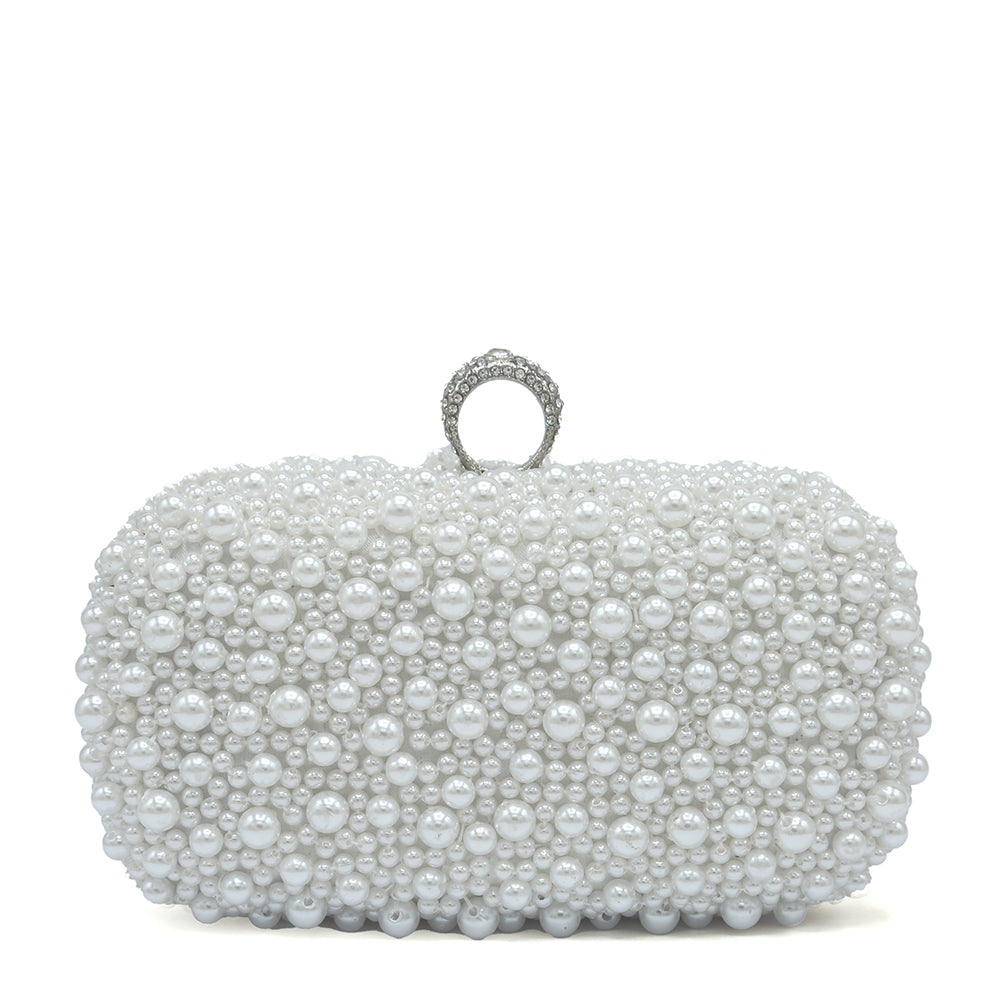 Pearl Beaded Clutch - 203