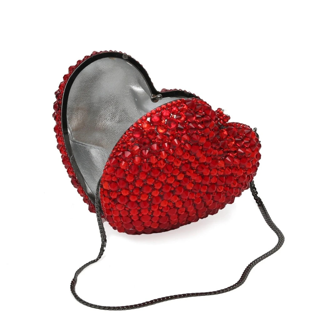 Heart Crystal Clutch-117