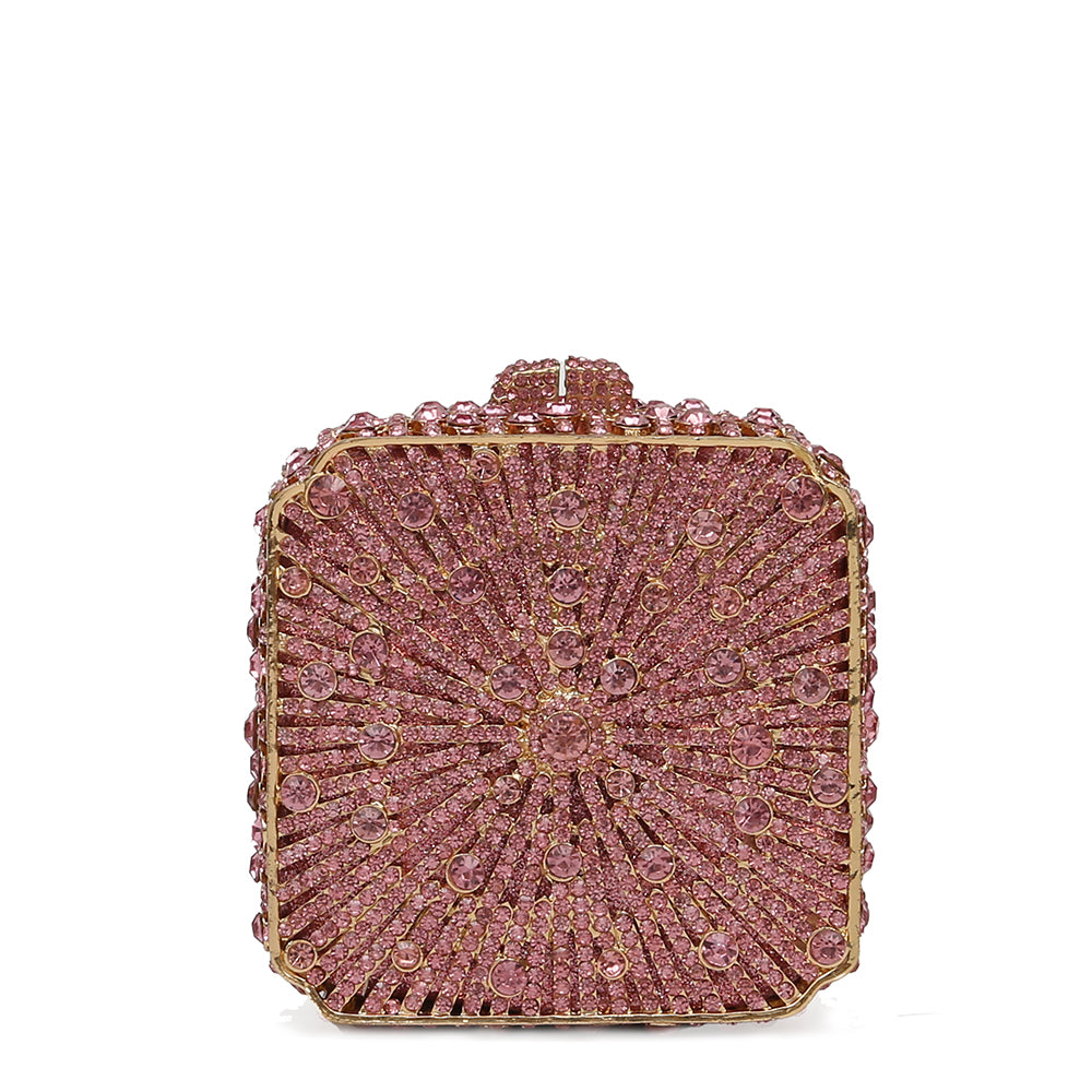 Luxury Square Clutch 123 Pink