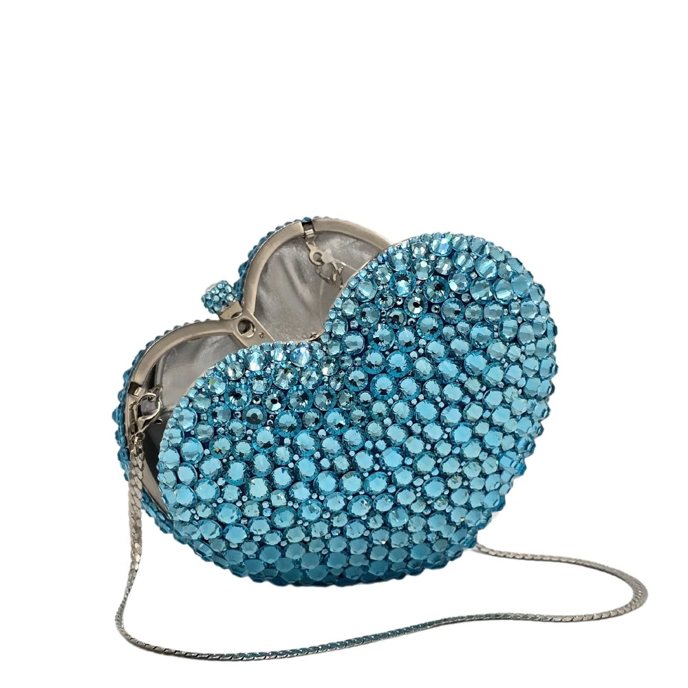 Heart Crystal Clutch-117