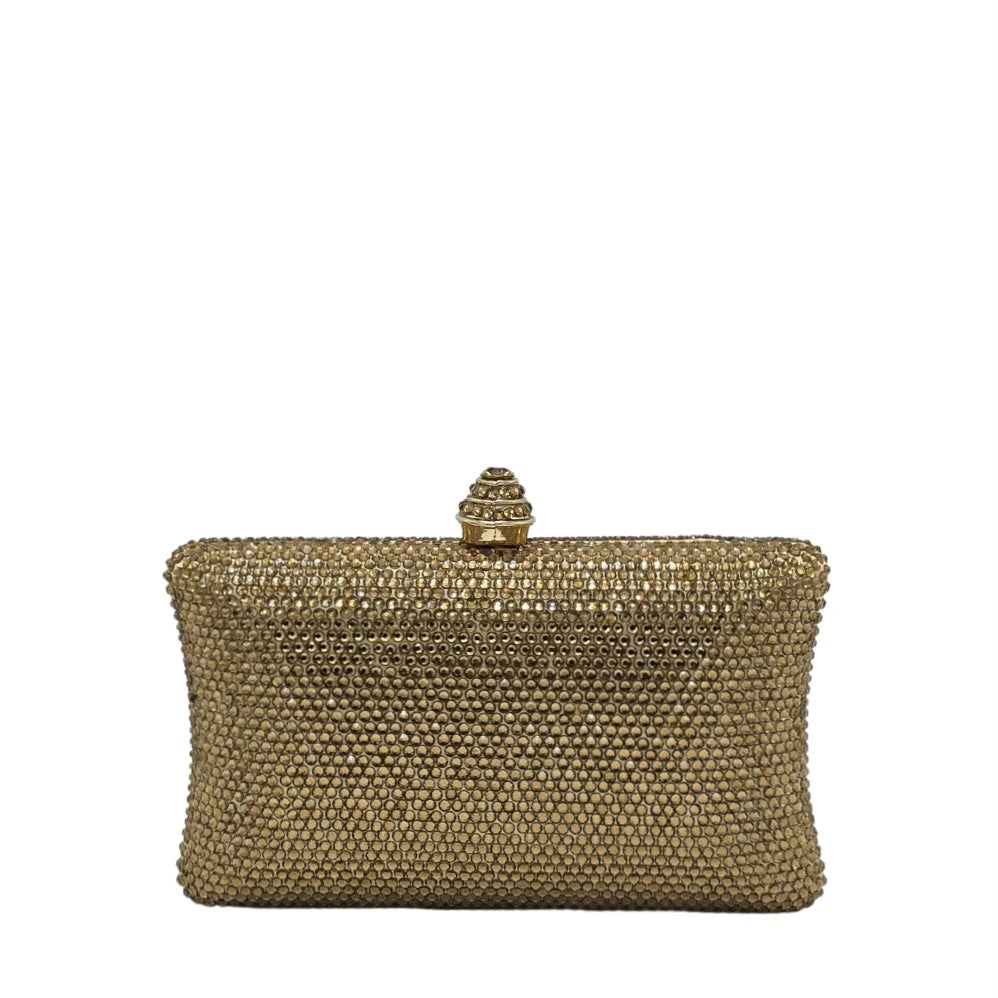 Sparkle Small Rectangular Stone Clutch 802 Gold