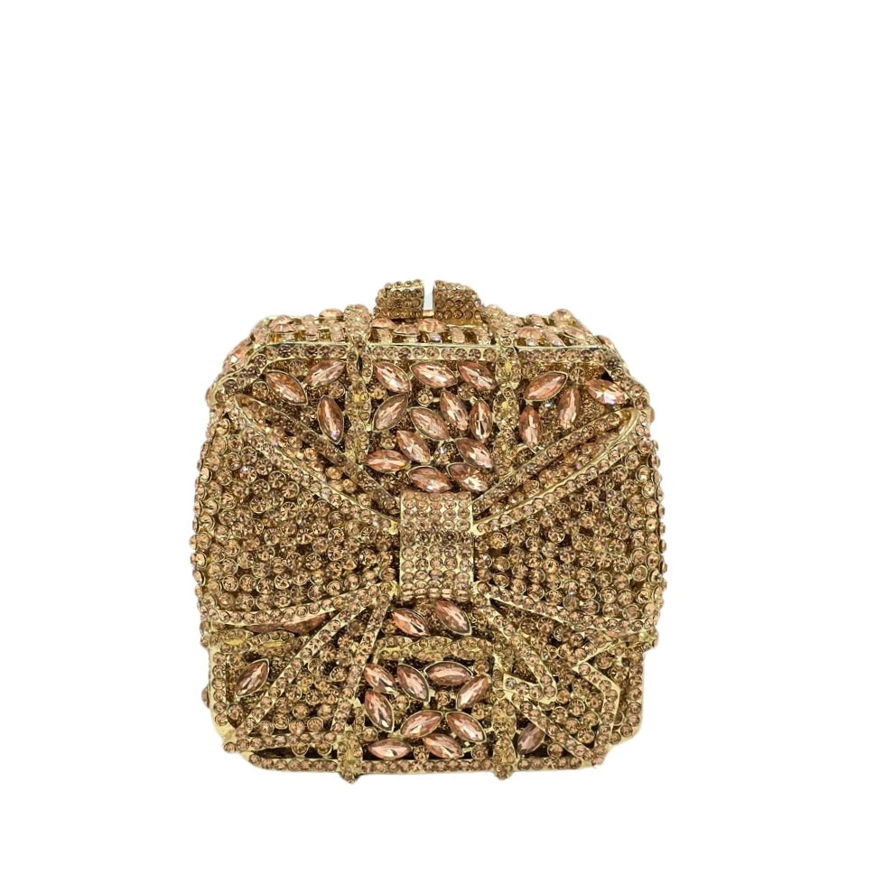 Luxury Square Bow Clutch- 163