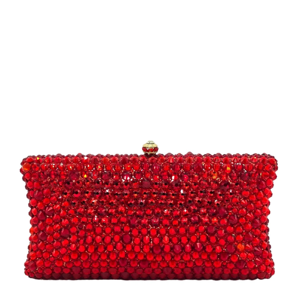 Metal Crystal Clutch - 143