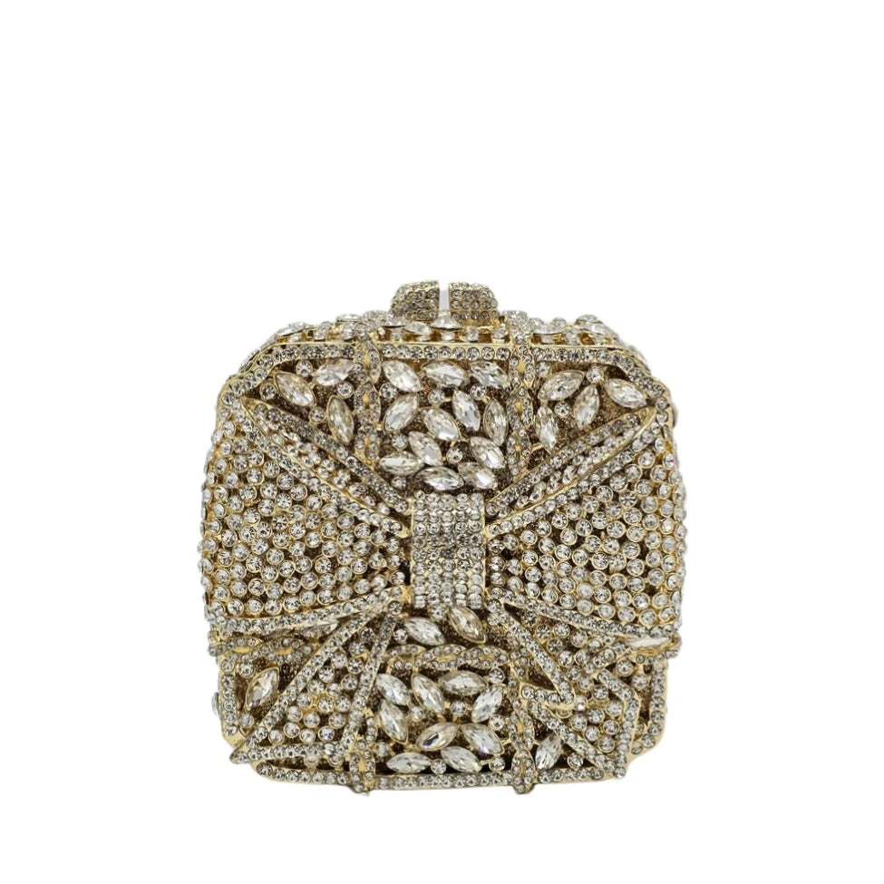Luxury Square Bow Clutch- 163
