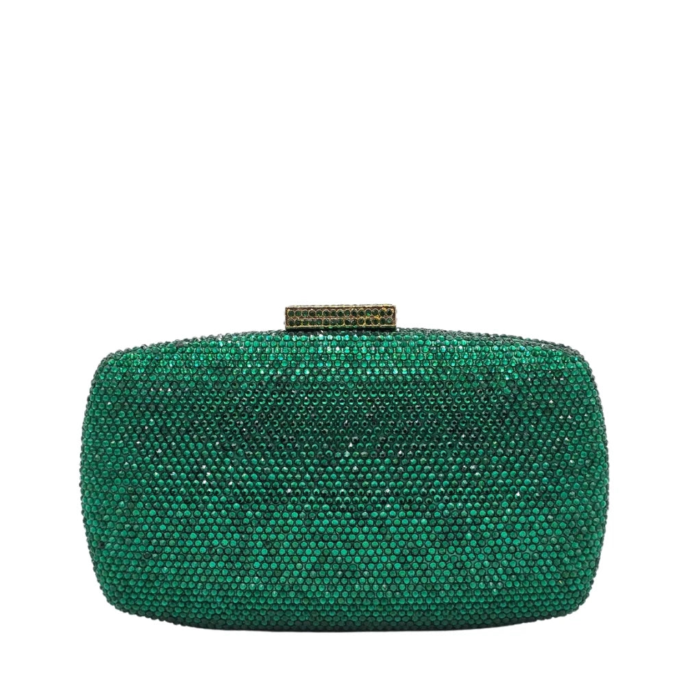 Sparkle Oval Rectangle Stone Clutch – 131