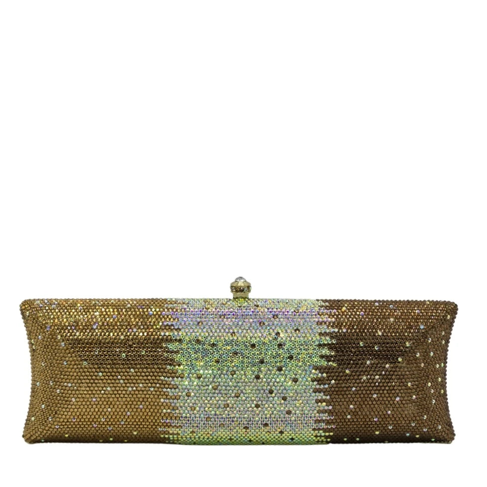 Long Rectangular Crystal Clutch - 908