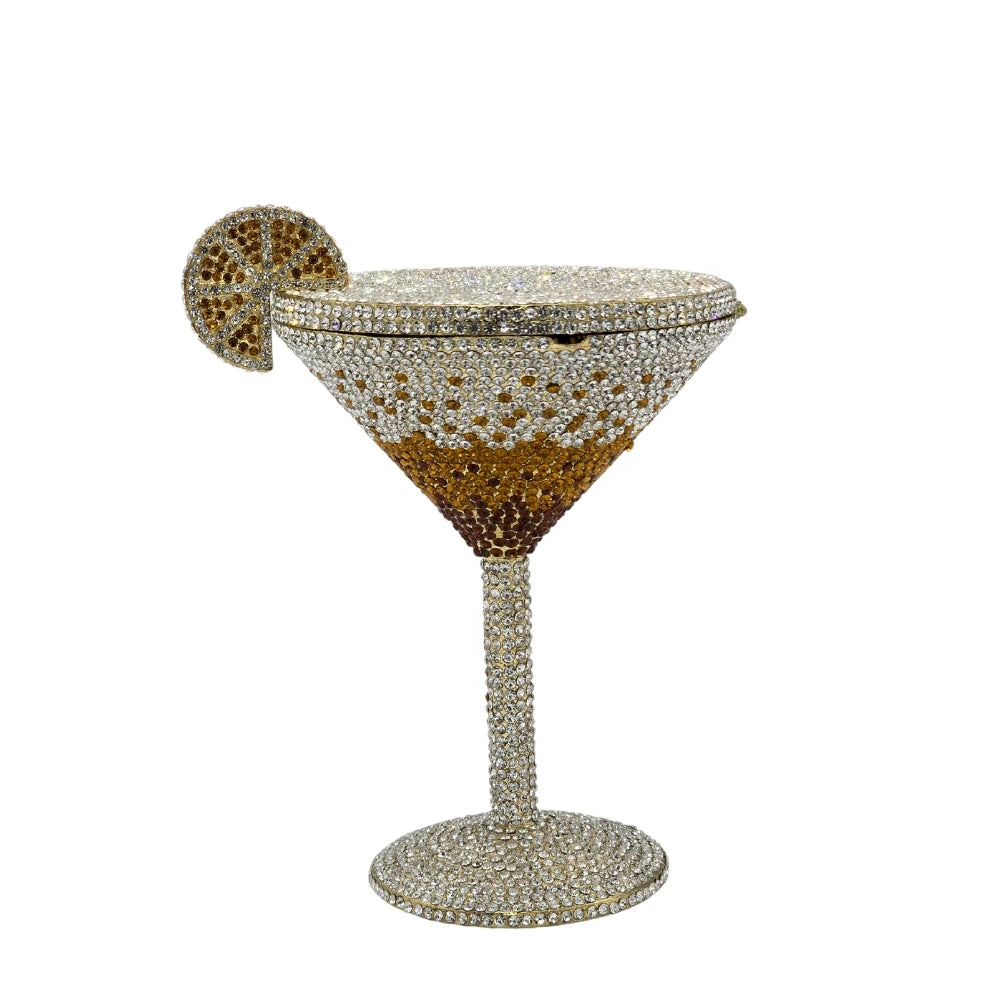 Luxury Cocktail Glass Clutch 913 Gold