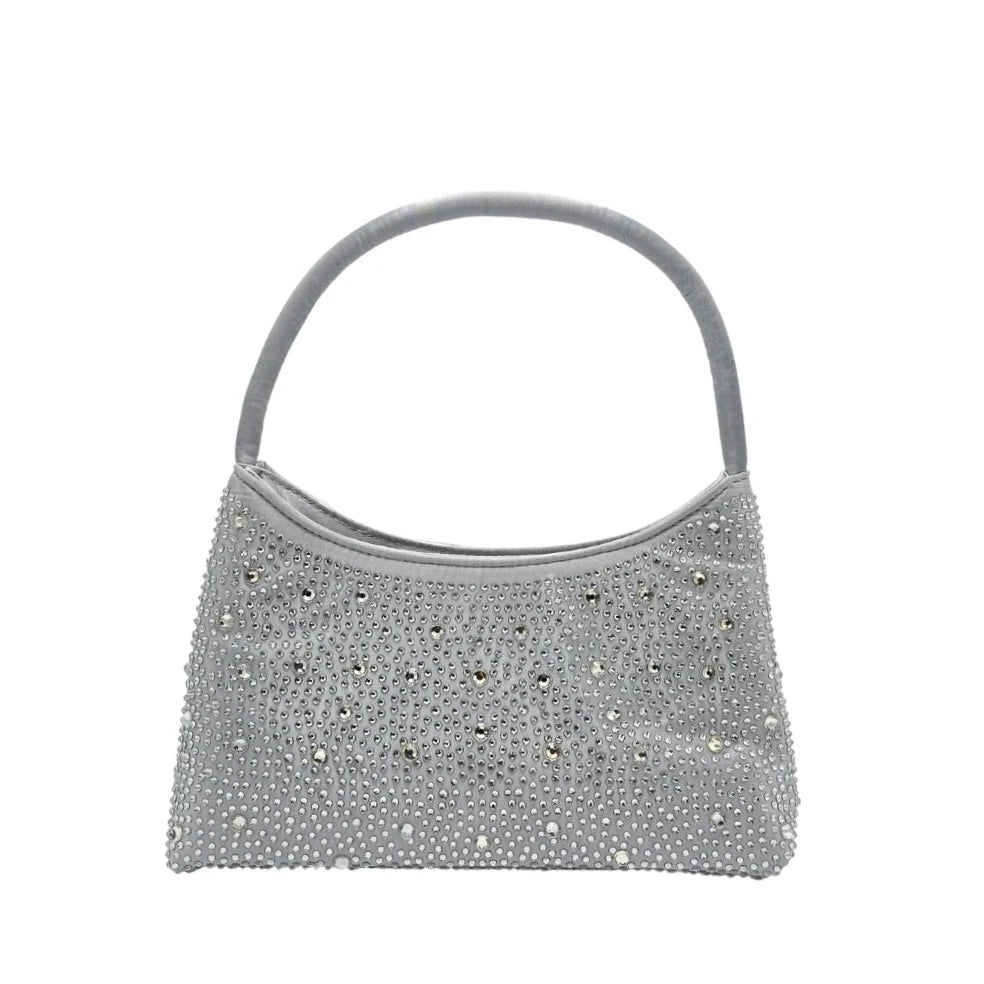 Sparkling Rignstone Satin Bag – 401