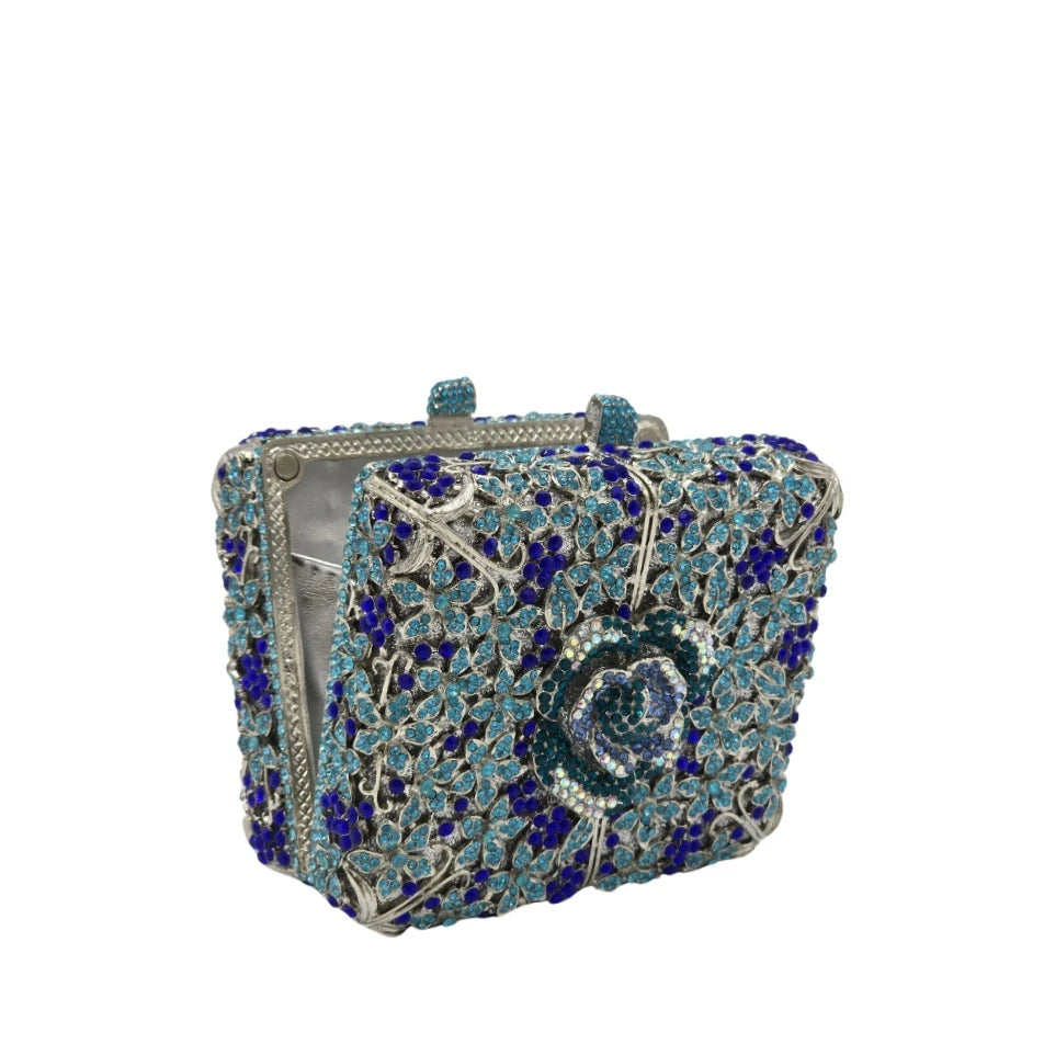 Luxury Square Flower Clutch -916