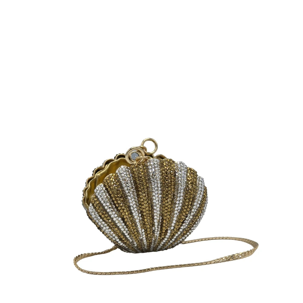 Crystal Mini Seashell Clutch - 918