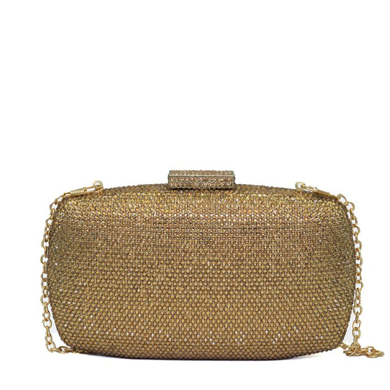 Sparkle Oval Rectangle Stone Clutch – 131